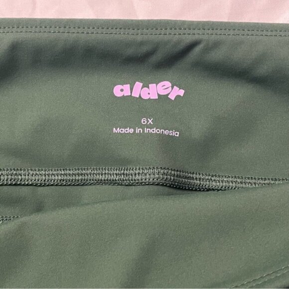 NWT Alder Apparel Performance Bike Shorts Green 6X (32/34) - Picture 4 of 8